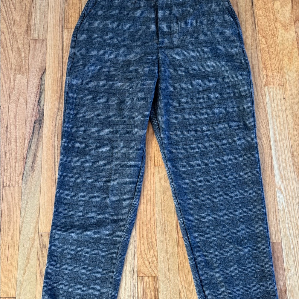 Men's Gray Plaid Pants